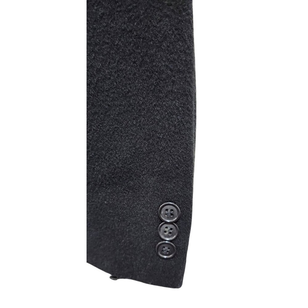 Mens Andrew Fezza Cashmere Blend Overcoat Black Double Breasted Long Coat L - Picture 5 of 16
